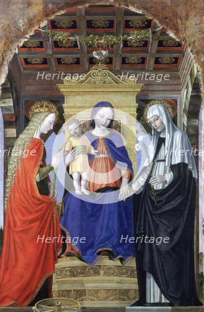 'The Virgin and Child with Saint Catherine of Alexandria and Saint Catherine of Siena', c1490. Artist: Ambrogio Bergognone