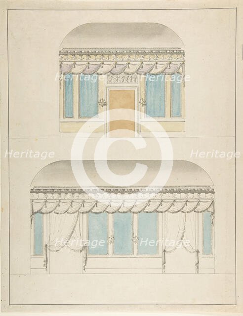 Room elevations, 19th century. Creator: Anon.