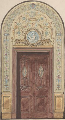 Designs for Arched Doorway, 19th century. Creator: Charles Monblond.