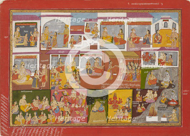 Page from a series of the Bhagavata Purana, c1780. Artist: Unknown.