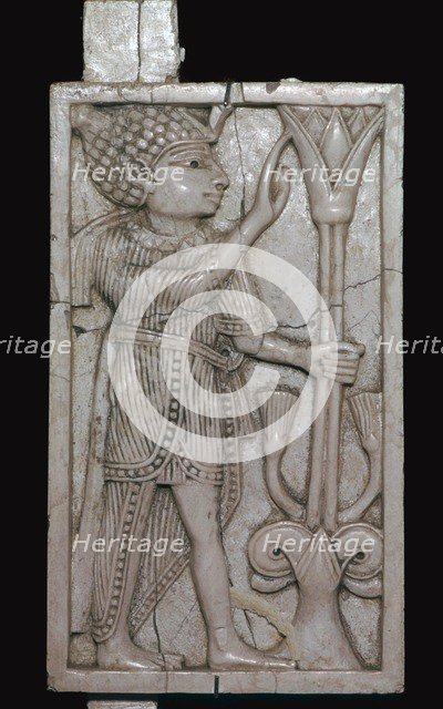 Phoenician ivory panel from a piece of furniture, 8th century BC. Artist: Unknown