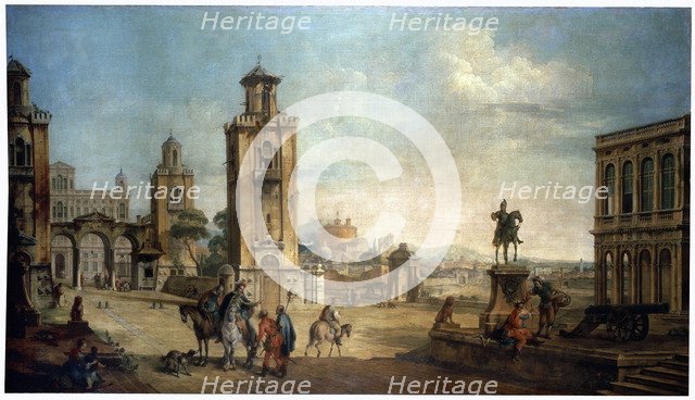 'View of a Town', 18th century.  Artist: Francesco Battaglioli