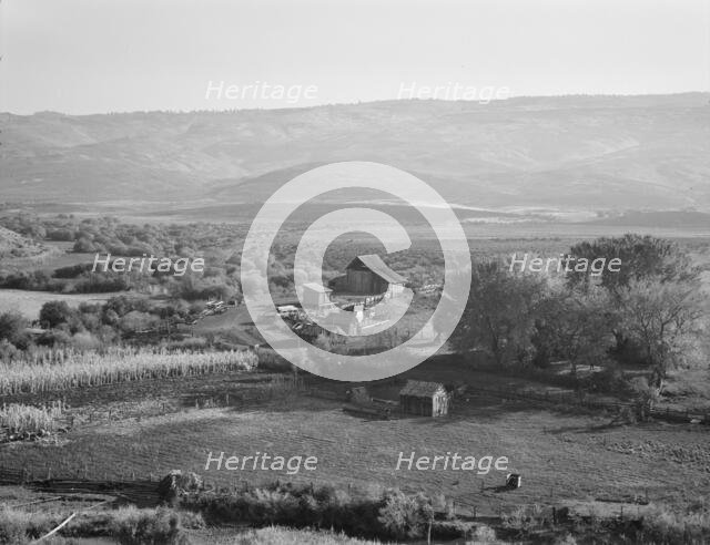 Squaw Valley farm, 640 acres, with sixty in tillable land..., Gem County, Idaho, 1939. Creator: Dorothea Lange.