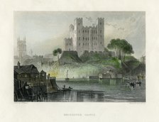 Rochester Castle, Kent, mid 19th century.Artist: Henry Adlard