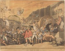 The Inn Yard on Fire, 1791. Creator: Thomas Rowlandson.