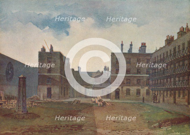 'Queen's Bench Prison - The Prisoner's Yard', Borough High Street, Southwark, London, 1879 (1926) Artist: John Crowther.