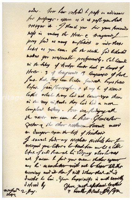 Letter from John Pym to Sir Thomas Barrington, 2nd August 1643.Artist: John Pym