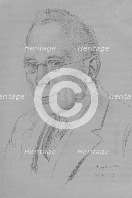 'Campbell Dodgson, Keeper of Prints and Drawings, British Museum, 1912-32', 1932. Artist: Randolph Schwabe.