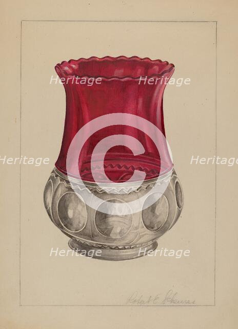 Glass Vase, c. 1937. Creator: Robert Schuerer.