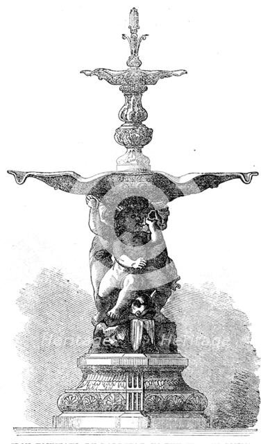 The International Exhibition: iron fountain, by Barbezat, in the French Court, 1862. Creator: Unknown.