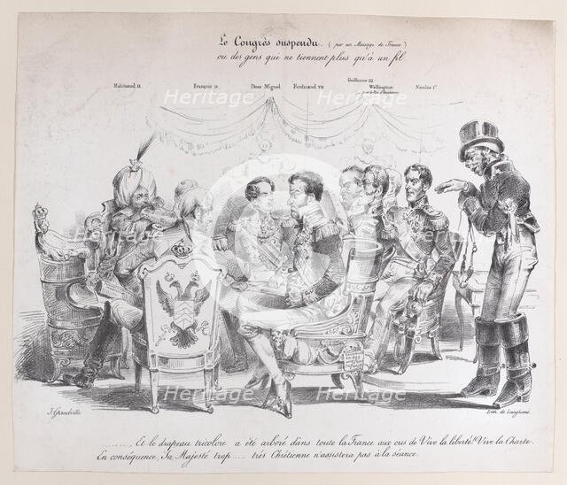 The Suspended Congress, ca. 1829. Creator: Pierre Langlumé.