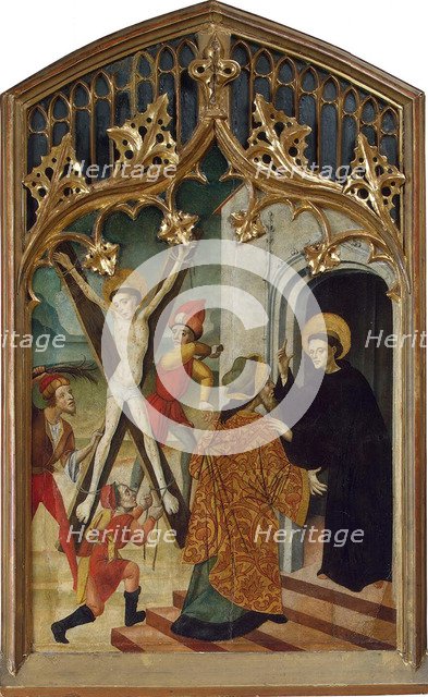 Saint Vincent of Saragossa and Saint Vincent Ferrer, 1430s.  Creator: Martorell, Bernat, the Elder (1390-1452).