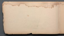 Sketchbook, page 03: " S.R. Gifford 15 10th Street New York" , 1859. Creator: Sanford Robinson Gifford (American, 1823-1880).