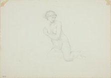 Seated Female Nude, c. 1873-77. Creator: Sir Edward Coley Burne-Jones.