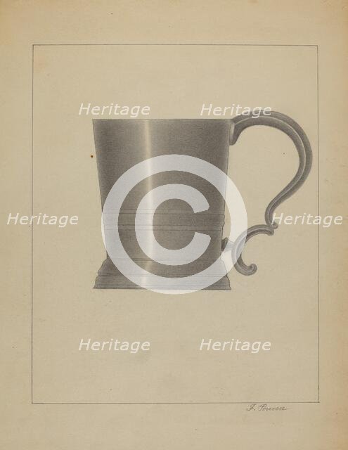 Pewter Mug, c. 1936. Creator: Filippo Porreca.