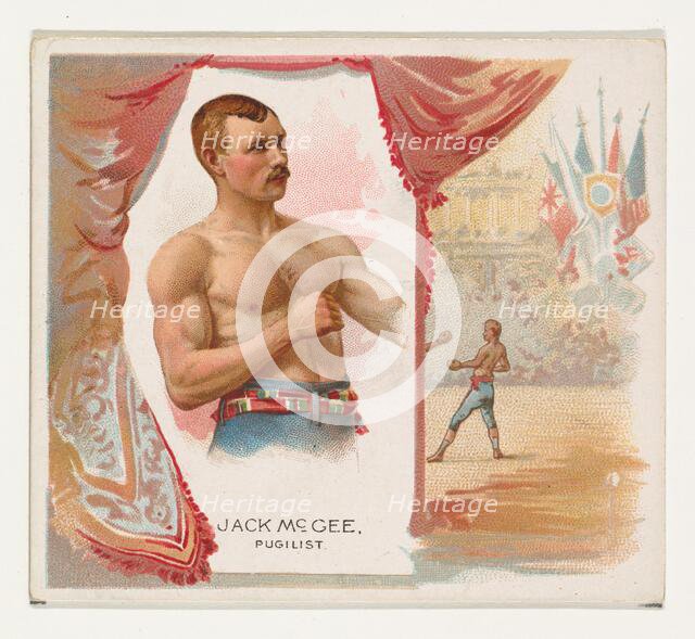 Jack McGee, Pugilist, from World's Champions, Second Series (N43) for Allen & Ginter Cigar..., 1888. Creator: Allen & Ginter.