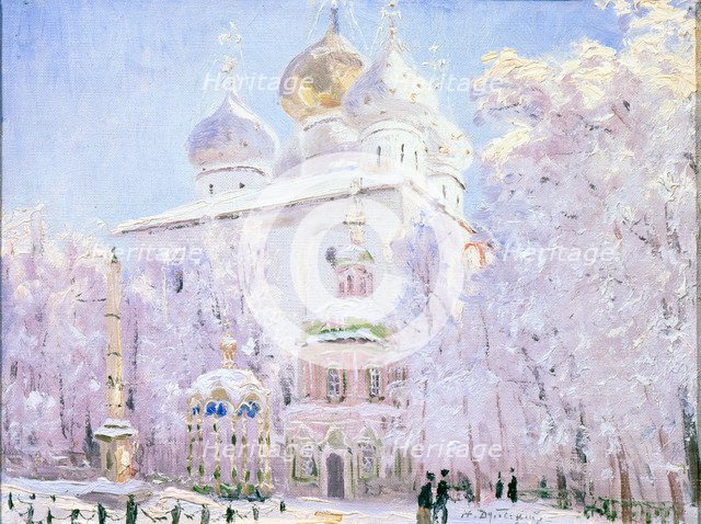 'Winter in the Trinity Sergius Lavra in Sergiev Posad', c1910. Artist: Nikolay Dubovskoy