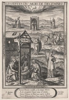 Les Festes du mois de Decembre (December: The Nativity), 1603. Creator: Leonard Gaultier.