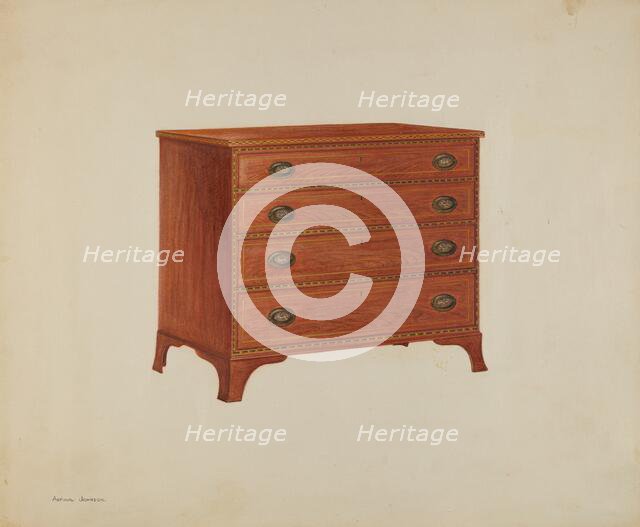 Chest of Drawers, c. 1938. Creator: Arthur Johnson.