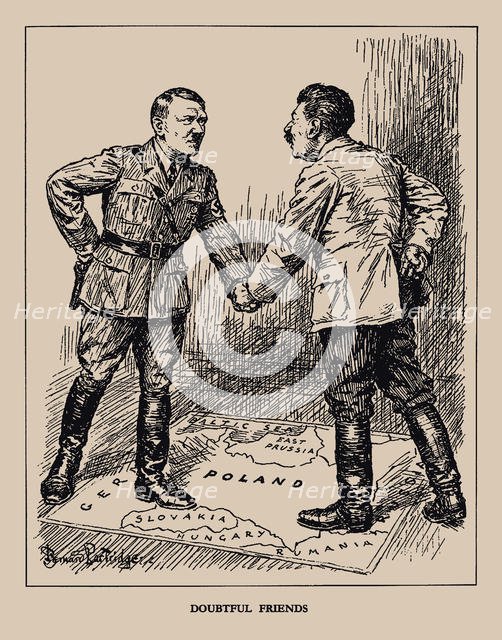 Doubtful Friends. (Punch magazine, 1939), 1939. Creator: Partridge, Sir Bernard (1861-1945).