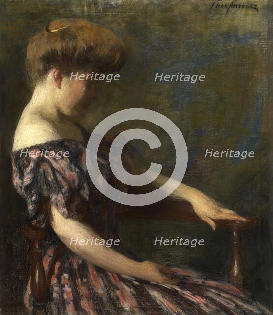 A Flowered Gown, 1906. Creator: Thomas Pollock Anshutz.
