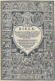 'Title Page of the Geneva Bible', 1614, (1947). Artist: Unknown.