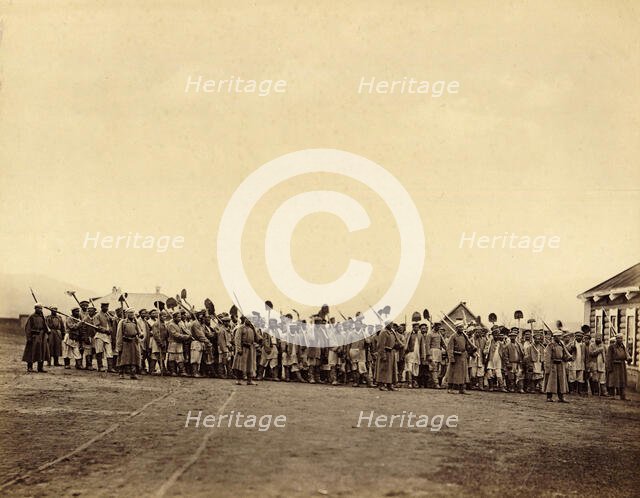 Hard Labor Convicts Returning from Work, 1891. Creator: Aleksei Kuznetsov.