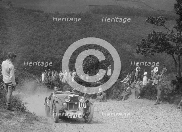 MG J2 of PS Flower competing in the Barnstaple Trial, c1935. Artist: Bill Brunell.