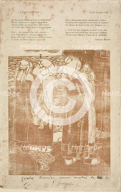 Three Breton Women with Infants, 1894. Creator: Armand Seguin.