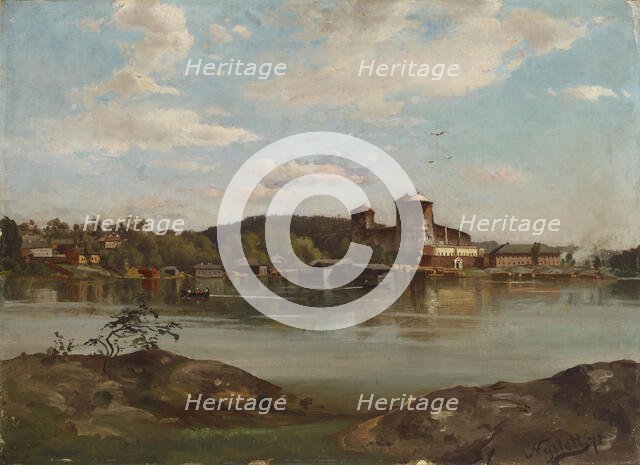 Olavinlinna, sketch, 1873. Creator: Hjalmar Munsterhjelm.