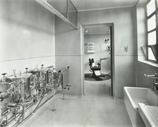 Sterilizing and dental theatre, Saint Ebba's Hospital, Surrey, 1938. Artist: Unknown.