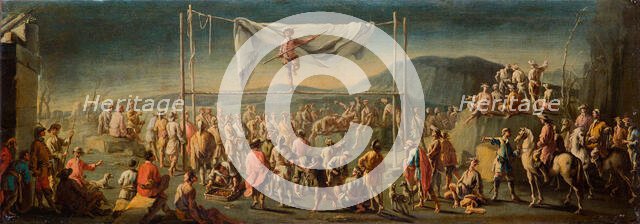 Country party with acrobat, 1730. Creator: Viso, Nicola (active 1724-1742).