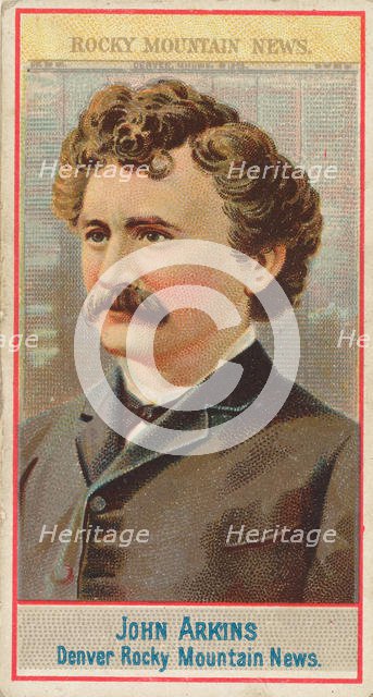 John Arkins, Denver Rocky Mountain News, from the American Editors series (N1) for Allen &..., 1887. Creator: Allen & Ginter.