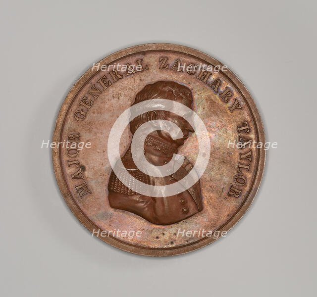 Medal commemorating Major General Zachary Taylor, 1847. Creator: Charles C. Wright.