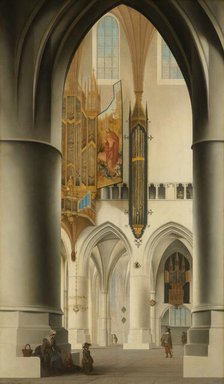 Interior of the Church of St Bavo in Haarlem, 1636. Creator: Pieter Jansz Saenredam.