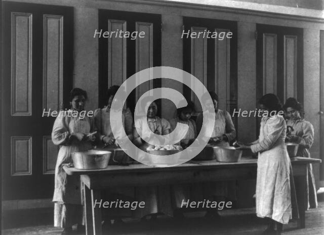 Carlisle Indian School, Carlisle, Pa. Cooking class, 1901. Creator: Frances Benjamin Johnston.