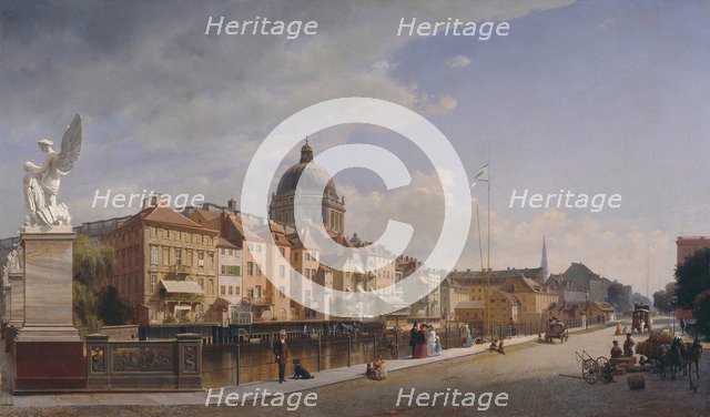 Rear view of the Houses at Schloßfreiheit, 1855. Artist: Gaertner, Johann Philipp Eduard (1801-1877)