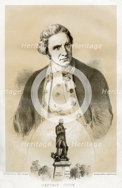 Captain James Cook, 18th century British naval officer and explorer, 1879. Artist: McFarlane and Erskine