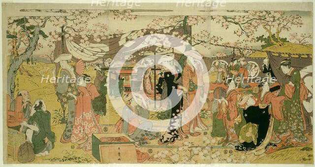 Cherry Blossom Banquet (Oka no utage), Japan, n.d. Creator: Kitagawa Utamaro.
