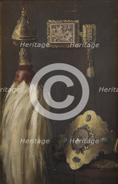 Study of a Turkish Horse-Tail Ensign and Nose-Band, c1879. Creator: Stanislaus von Chlebowski.