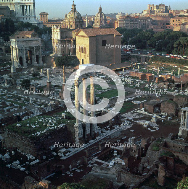 Roman forum seen from the Palatine hill, 5th century BC. Artist: Unknown