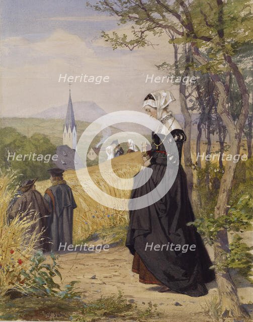 Going to Church, 1864. Creator: Wilhelm Sohn.