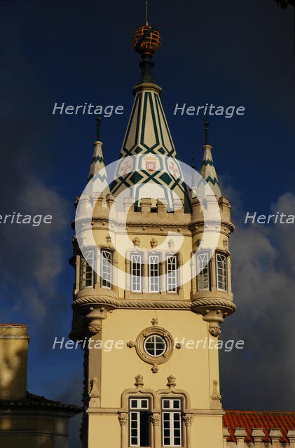 Detail of a tower, Town Hall, Sintra, Portugal, 1906-1909 (2008). Creator: Unknown.
