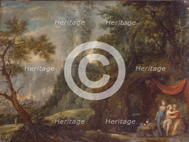 Lot and his Daughters, 1720s. Artist: Hartmann, Franz Anton (1697-1728)