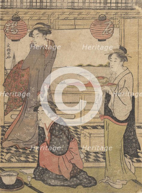 An Entertainment at Shinagawa, ca. 1788., ca. 1788. Creator: Sakuragawa Bunkyo.