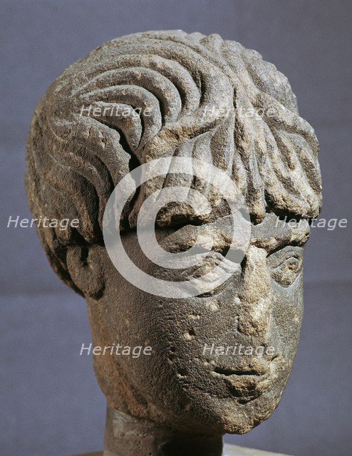 Stone head of Antenociticus, 2nd century BC. Artist: Unknown