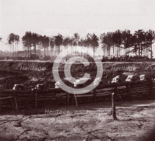 Entrenchments on left of Bermuda Hundred Lines, 1861-65. Creator: Andrew Joseph Russell.