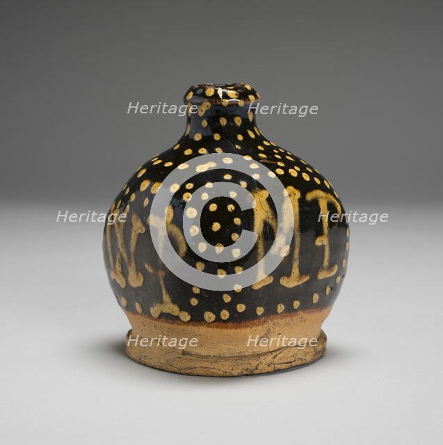 Bottle, Wrotham, 1700/25. Creator: Staffordshire Potteries.
