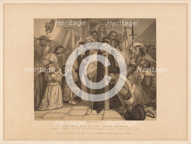 'The Release of the Seven Bishops', 1688 (1878). Artist: Herbert Bourne.