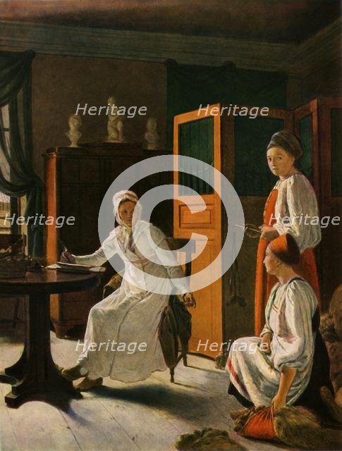 'The Landowner's Wife in the Morning', 1823, (1965).  Creator: Aleksey Venetsianov.